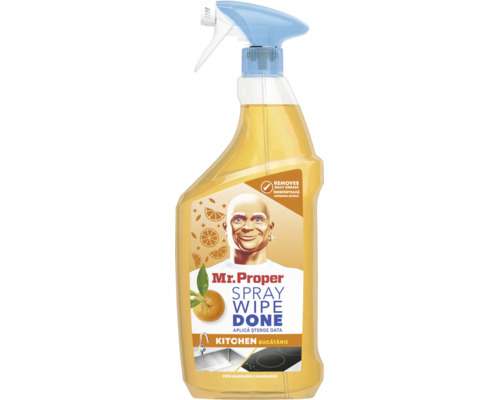 Kuchyňský čistič ve spreji Mr. Proper Spray Wipe Done Mandarinka