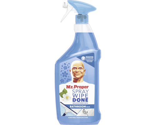 Koupelnový čisticí sprej Mr. Proper pro koupelny a sprchy, odstraňuje skvrny od vody, Alpine Fresh.