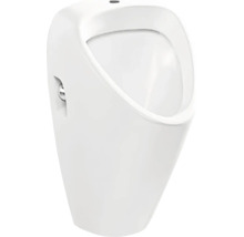 Nástěnný urinál z bílé keramiky v moderním kónickém designu.
