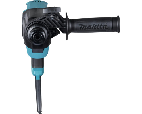 Vrtací kladivo Makita s boční rukojetí a Makita Logo, pohled zepředu.