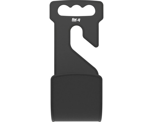 Plastový držák na hadici s rukojetí a hákem na zavěšení, for.q Logo.
