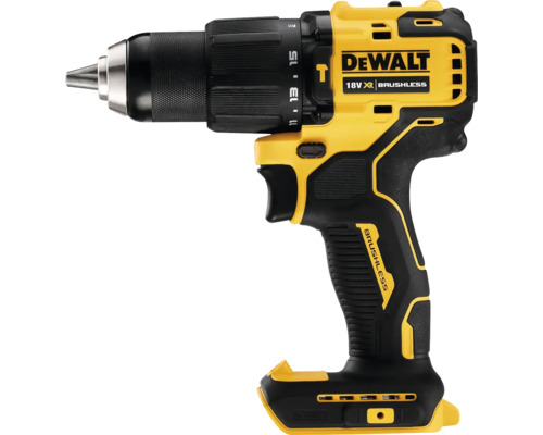 Aku příklepová vrtačka DeWALT 18 Voltů XR s bezuhlíkovým motorem a ergonomickou rukojetí.