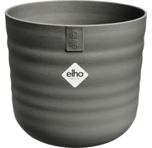 Kulatý květináč elho se strukturovaným, rýhovaným povrchem a elho Logo.