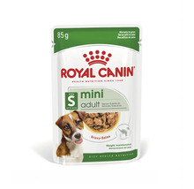 Royal Canin Logo, mokré krmivo Mini Adult pro dospělé malé psy do 10 kilogramů v omáčce, kapsička 85 gramů