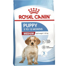 Royal Canin Puppy Medium krmivo pro štěňata od 2 do 12 měsíců, pro dospělou hmotnost 11 až 25 kilogramů.