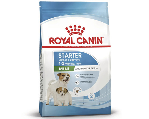 Krmivo Royal Canin Starter Mother and Babydog Mini pro malé feny a štěňata do 10 kilogramů.
