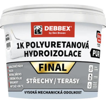 Debbex by Den Braven 1K Polyuretanová hydroizolace Final pro střechy a terasy. Vysoká mechanická odolnost.