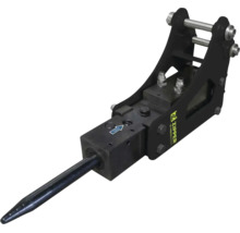 Hydraulické kladivo ZIPPER pro minibagry z odolné oceli se ZIPPER Logo.