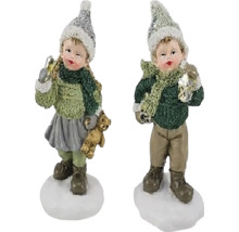 Vánoční dekorace děti v zimě polyresin 4,5 x 6 x 12,5 cm, různé druhy
