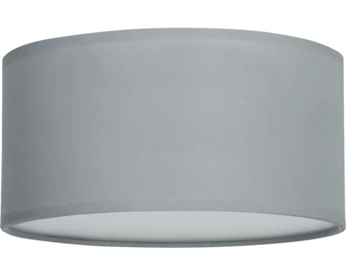 Válcovité stínidlo na lampu z šedé látky pro stolní a stojací lampy.