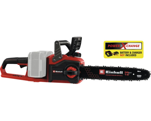 Aku řetězová pila Einhell Professional, délka lišty 35 cm, řetěz a lišta Oregon, bez akumulátoru a nabíječky.