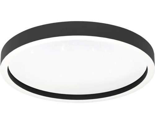 Ploché kulaté stropní LED svítidlo v černobílém provedení.