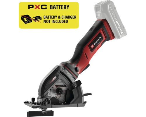 Einhell aku mini ruční kotoučová pila Power X-Change, kompaktní přístroj s ergonomickou rukojetí, bez akumulátoru a nabíječky.