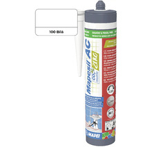 Silikonový tmel Mapei Mapesil AC Zero bílý, bez rozpouštědel a fosilních látek, pro keramiku a sanitární techniku.