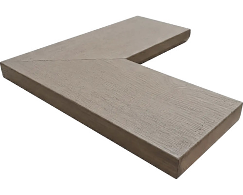 Bazénový lem Presbeton OAK vnitřní roh 59,5x59,5x5 cm tmavě hnědý