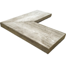 Bazénový lem Presbeton Bark vnitřní roh 59,5x59,x5 cm hnědý