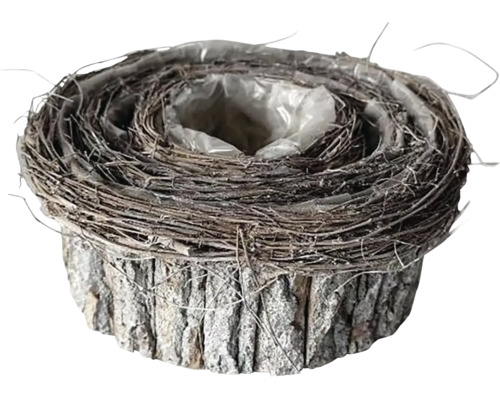 Přírodní miska na sázení s kůrou a proutím 16 cm
