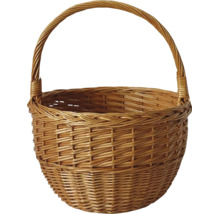 Pletený proutěný koš s uchem kulatý 40 cm