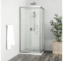 Sprchový kout s rohovým vstupem ROTH 80 x 80 cm barva rámu chrom dekor skla čiré sklo 597-8000000-00-02