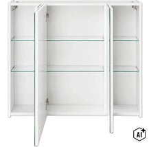 Zrcadlová skříňka bez osvětlení Möbelpartner Basic 80 x 16 x 70 cm bílá vysoce lesklá (Image AI modified or generated)