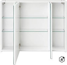 Zrcadlová skříňka bez osvětlení Möbelpartner Basic 90 x 16 x 70,7 cm bílá vysoce lesklá (Image AI modified or generated)