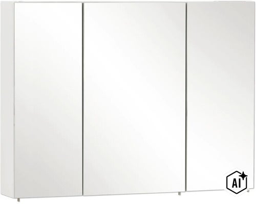 Zrcadlová skříňka bez osvětlení Möbelpartner Basic 100 x 16 x 70 cm bílá vysoce lesklá (Image AI modified or generated)
