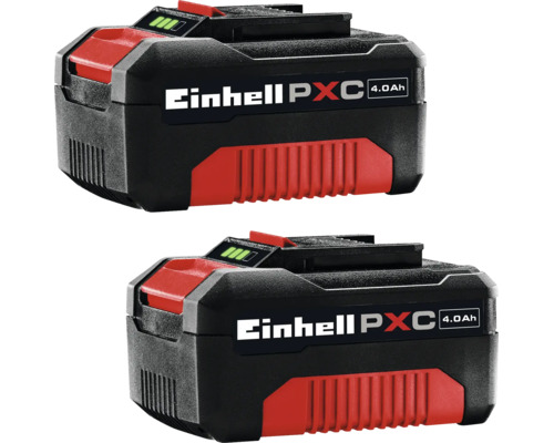 Dva akumulátory Einhell Power X Change s kapacitou 4.0 ampérhodin pro elektrické nářadí