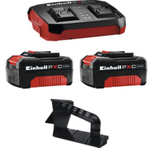 Startovací sada Einhell Power X-Change se dvěma 4.0 ampérhodinovými akumulátory, nabíječkou a nástěnným držákem