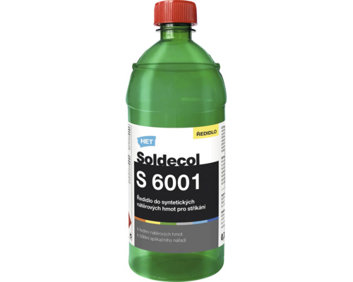 HET Soldecol S 6001 ředidlo pro syntetické nátěrové hmoty pro stříkání a čištění nářadí v plastové lahvi