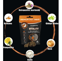 Pochoutky pro psy Kiwi Walker Vitality kolagenove s hovezím drubezi dýni a jinanem dvoulaločnatým v baleni