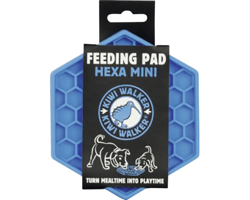 Olizovací podložka pro domácí mazlíčky Kiwi Walker Feeding Pad Hexa Mini se šestiúhelníkovou strukturou v balení.