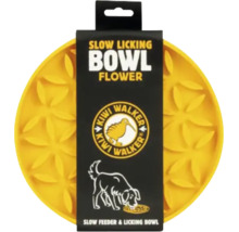 Lízací miska pro psy Kiwi Walker Flower se strukturovaným povrchem pro pomalé krmení v prodejním balení.