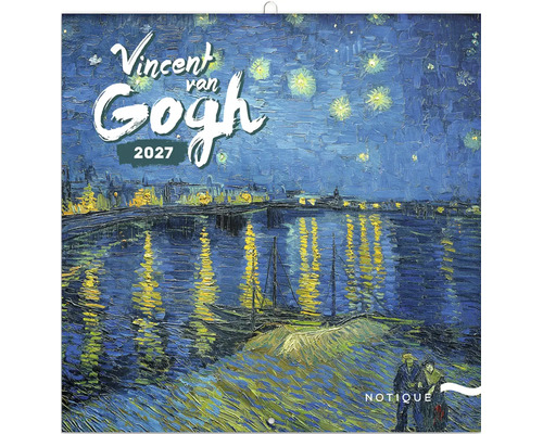 Nástěnný kalendář Vincent van Gogh 2027 s motivem Hvězdná noc nad Rhônou