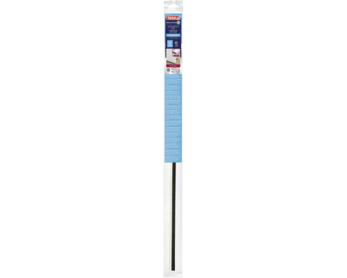 Dveřní kartáčové těsnění Tesa pro hladké a nerovné podlahy, samolepicí, 100 krát 3,7 centimetrů, pro izolaci proti průvanu a hluku.