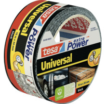 Tesa Extra Power Universal textilni paska v cerne barve o delce 10 metru a sirce 50 milimetru pro opravy a upevnovani