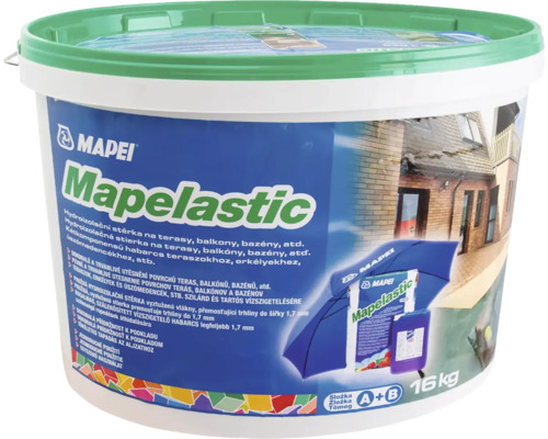 Hydroizolační stěrka Mapei Mapelastic 16 kg kbelík pro izolaci teras balkonů a bazénů