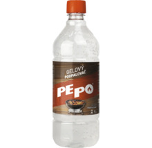 Gelový podpalovač PEPO v lahvi o objemu 1 litr pro zapálení grilu a krbu
