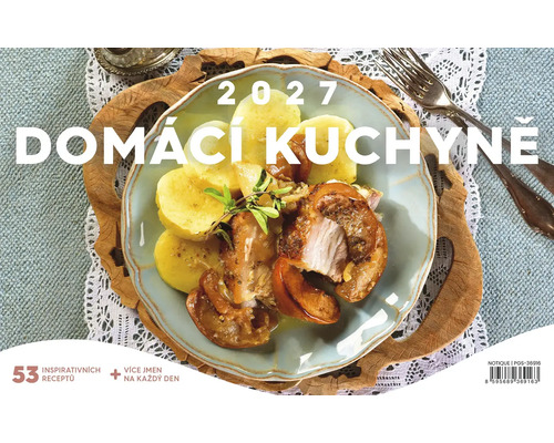 Nastěnny kalendař 2027 Domaci kuchyně s recepty a jmeny
