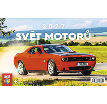 Nástěnný kalendář 2027 Svět motorů s motivem sportovního vozu na obálce