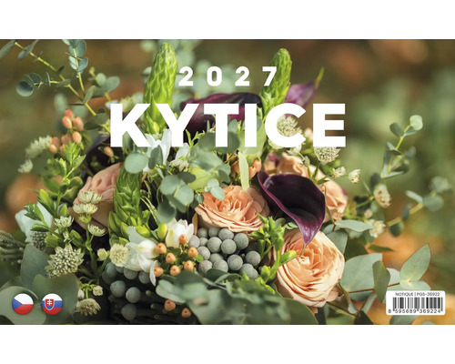 Nástěnný kalendář 2027 s motivem kytice
