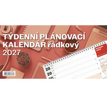Týdenní plánovací kalendář 2027 řádkový