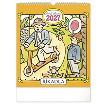 Nástěnný kalendář 2027 s ilustracemi Josefa Lady v tradičním stylu pro rok 2027