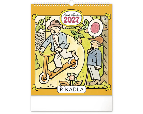 Nástěnný kalendář 2027 s ilustracemi Josefa Lady v tradičním stylu pro rok 2027