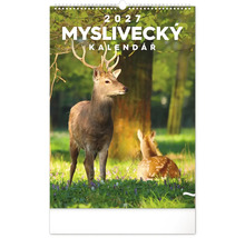 Nástěnný myslivecký kalendář 2027 s jelenem a srnkou v lese