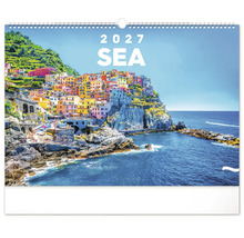 Nástěnný kalendář 2027 s fotografií italské pobřežní vesnice Manarola u moře