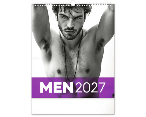 Nástěnný kalendář Men 2027 s portrétem mladého muže