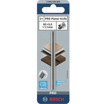 Sada 2 hoblovacích nožů Bosch PRO 82 x 5,5 x 1,1 milimetrů pro elektrické hoblíky na blistru