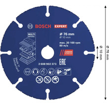 Rezny kotouc Bosch Expert MultiMaterial prumer 76 milimetru pro uhlovou brusku s technologii Carbide