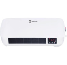 Nástěnný teplovzdušný ventilátor s digitálním displejem a dálkovým ovládáním pro montáž na stěnu