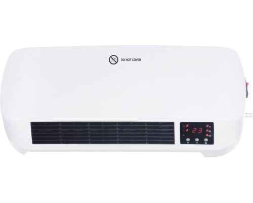 Nástěnný teplovzdušný ventilátor s digitálním displejem a dálkovým ovládáním pro montáž na stěnu